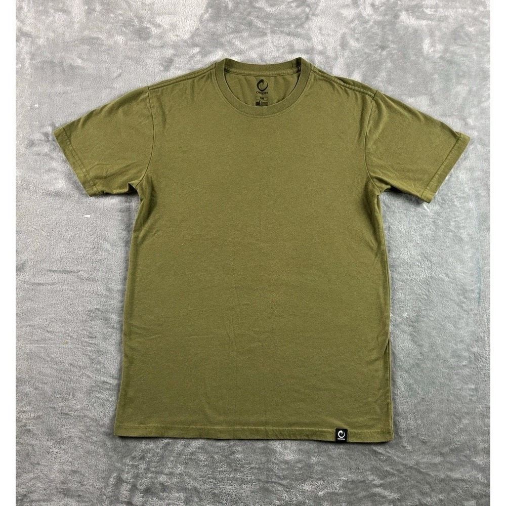 Origin Maine Shirt Mens Small Green Core Short Sleeve Tee Casual USA Made READ